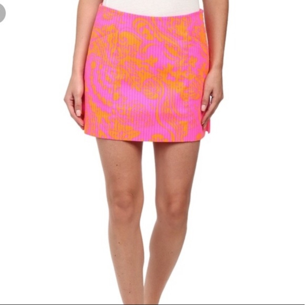 Lily Pulitzer Hot Pink and Orange January Skort